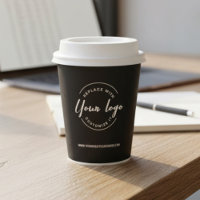 Code QR de logo d'entreprise minimaliste noir simp