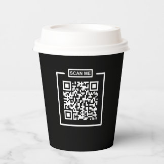 Gobelets En Papier Code QR personnalisé Boutique de café Espresso noi