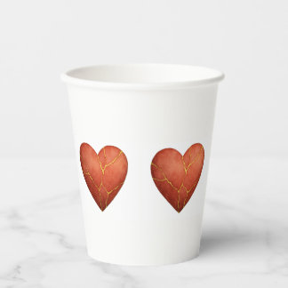 Gobelets En Papier Coeur Kintsugi