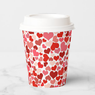 Gobelets En Papier Coeurs multicolores Motif-20367