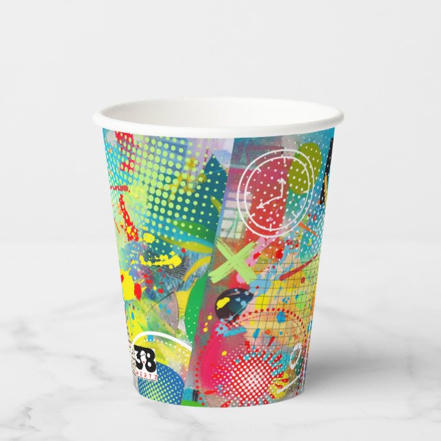Gobelets En Papier Collection d'explosions de couleur (Recto)