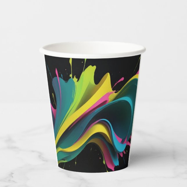 GOBELETS EN PAPIER COLORES (Recto)