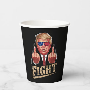 Gobelets En Papier Combat de Trump Élection États-Unis Rétro Vintage