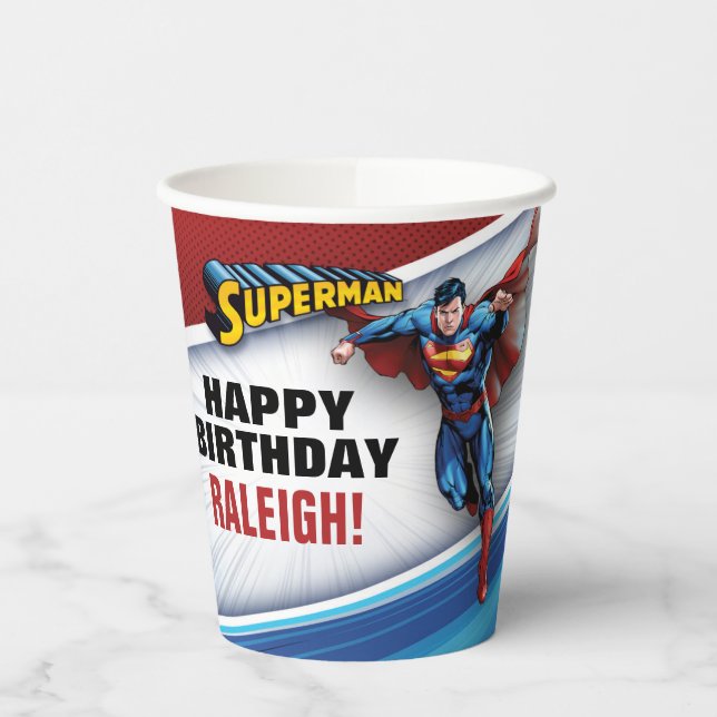Gobelets En Papier Comics DC | Superman - Anniversaire  (Gauche)