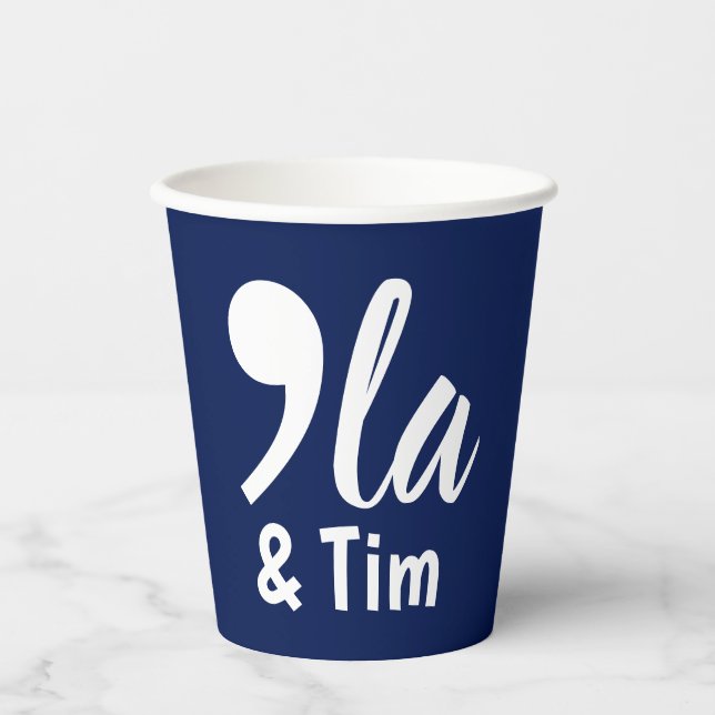 Gobelets En Papier Comma Kamala et Tim 2024 (Recto)
