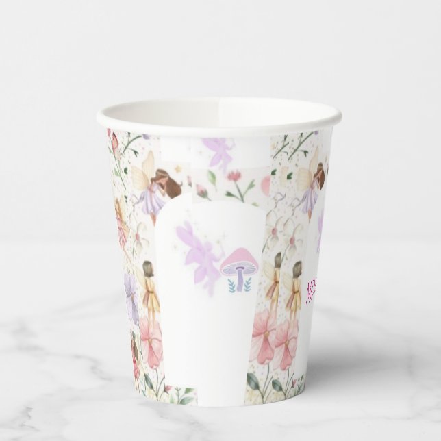 Gobelets En Papier con diseño de hadas personalizado (Gauche)