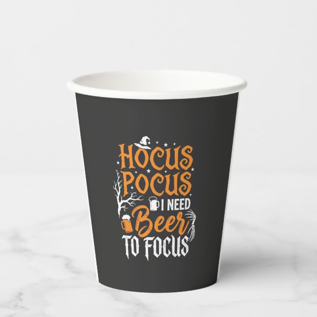 Gobelets En Papier Conception de bière Hocus Pocus Halloween_1 (Recto)
