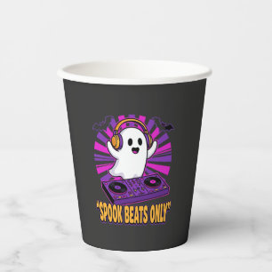 Gobelets En Papier Conception de rythmes Halloween DJ fantôme effraya