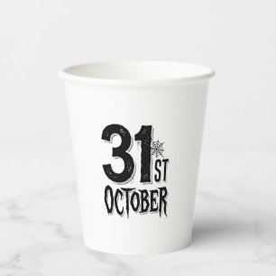 Gobelets En Papier Conception de typographie Halloween 31 octobre vin