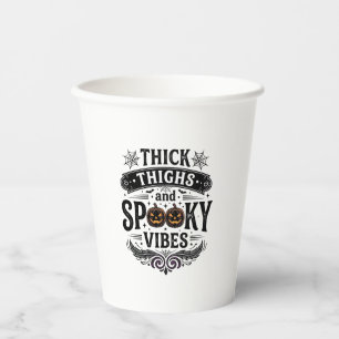 Gobelets En Papier Conceptions de chemise Halloween Thick Thighs Spoo