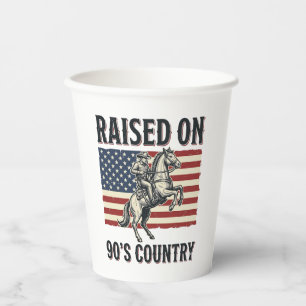 Gobelets En Papier Conçu pour Chemise Western Cowboy Country 90s_