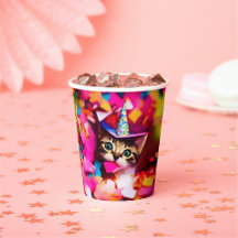Confetti Mater Kitty - Anniversaire Tasses Papier 