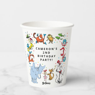 Gobelets En Papier Confettis de personnages de Dr Seuss Anniversair