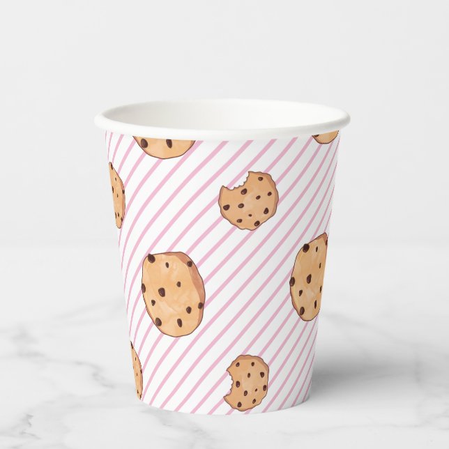 Gobelets En Papier Cookies Baies roses Anniversaire (Recto)
