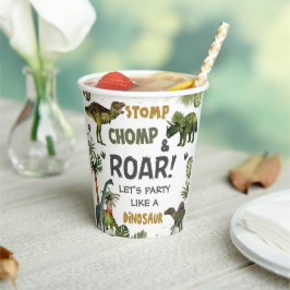 Gobelets En Papier Cool Dinosaures Jurassic Boy Anniversaire