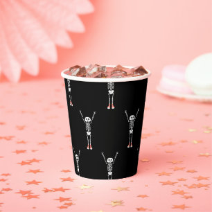 Gobelets En Papier Cool Skeleton Motif Halloween