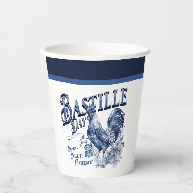 Gobelets En Papier Coq du 14 juillet (Recto)