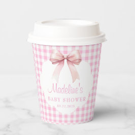 Gobelets En Papier Coquette Pink Bow Baby shower Girl