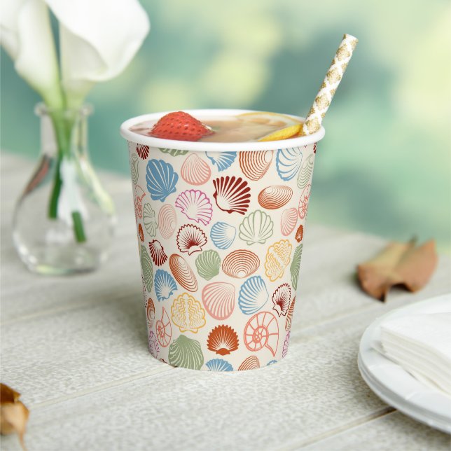 Gobelets En Papier Coquillages En Bord De Mer (Insitu)
