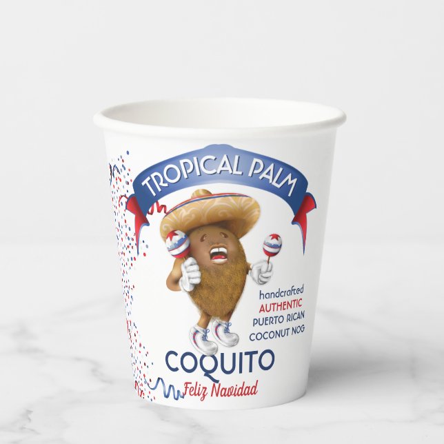 Gobelets En Papier Coquito Coconut Maracas (Recto)