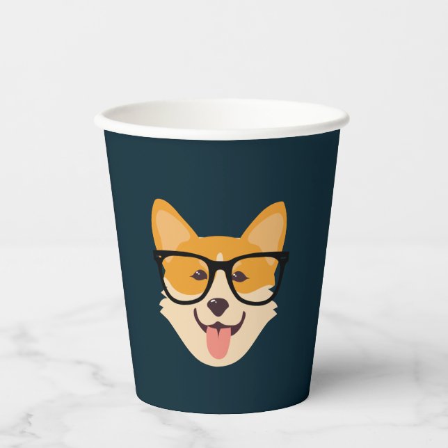 Gobelets En Papier Corgi Funny (Recto)