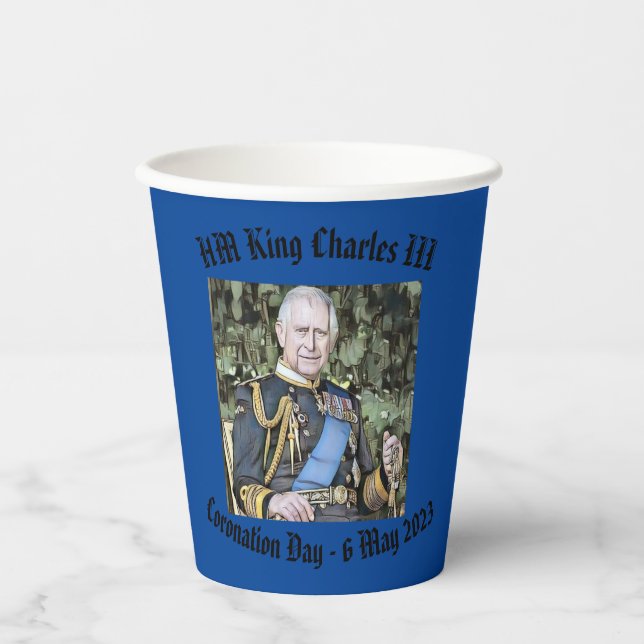 Gobelets En Papier Coronation du roi Charles III (Recto)