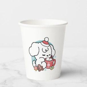 Gobelets En Papier Cosy Puppy Dreams - Chocolat chaud et Noël