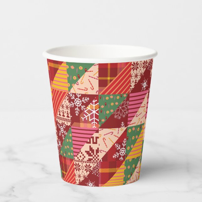 Gobelets En Papier Couette de Noël (Recto)