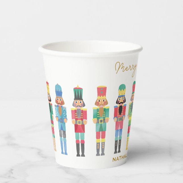 GOBELETS EN PAPIER COULEUR D'EAU NOËL NUTCRACKERS (Recto)