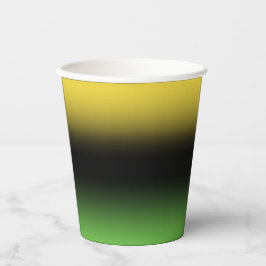 Gobelets En Papier Couleurs jamaïcaines Vert et Jaune