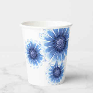 Gobelets En Papier Coupe Blue Daisy Paper