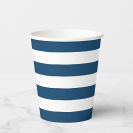 Gobelets En Papier Coupe Blue Stripe de papier de la Marine