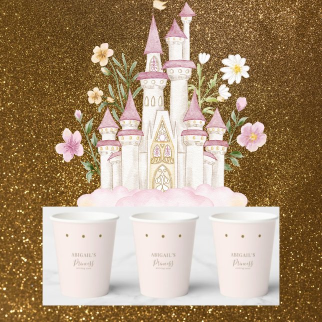 Gobelets En Papier Coupe Blush Princess Baby shower Paper (Créateur téléchargé)