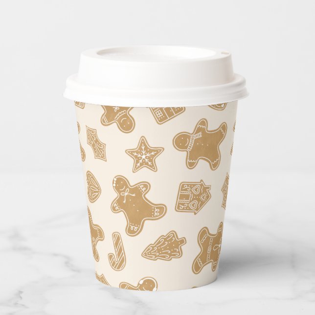 Gobelets En Papier Coupe de café jetable en pain d'épices (Recto)