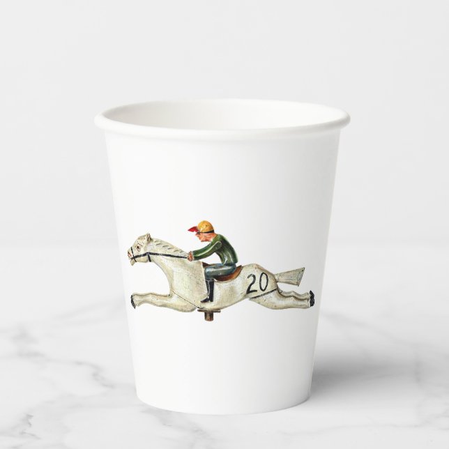 GOBELETS EN PAPIER COUPE DE PAPIER À CHEVAL RACE (Recto)