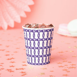 Gobelets En Papier Coupe de papier - Anneaux entrelacés en violet