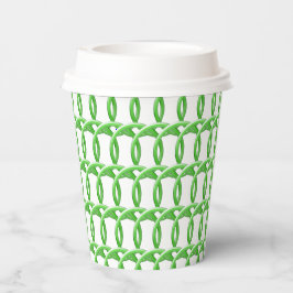 Gobelets En Papier Coupe de papier - Anneaux verts entrelacés