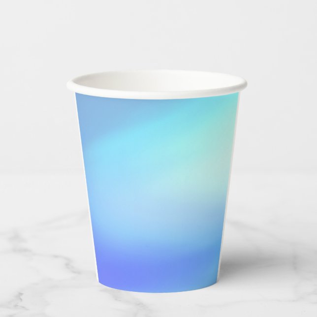 Gobelets En Papier Coupe de papier bleu ciel (Recto)