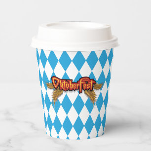 Gobelets En Papier Coupe de papier bleu Oktoberfest