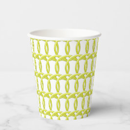 Gobelets En Papier Coupe de papier - Cercles jaunes bloqués