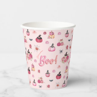 Gobelets En Papier Coupe de papier Citrouille rose