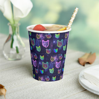 Gobelets En Papier Coupe de papier de chat Space Kitty