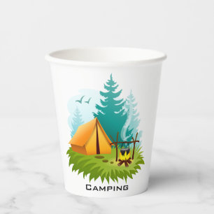 Gobelets En Papier Coupe de papier de conception de camping