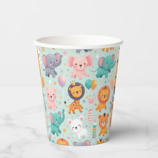 Gobelets En Papier Coupe de papier de défilé animal