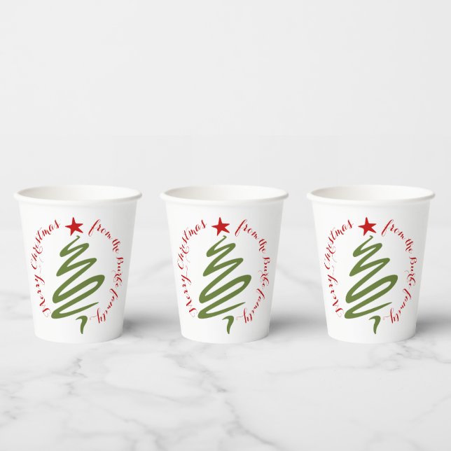 Gobelets En Papier Coupe de papier de Noël (Multi)