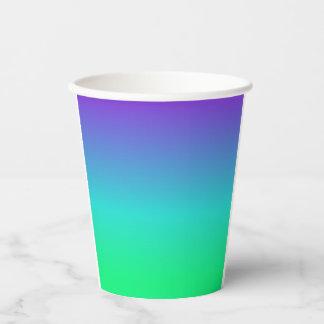 Gobelets En Papier Coupe de papier de printemps Cyan vert violet Sorb