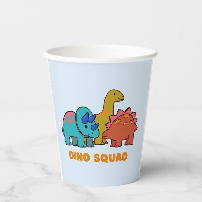 Gobelets En Papier Coupe de papier Dino (Recto)