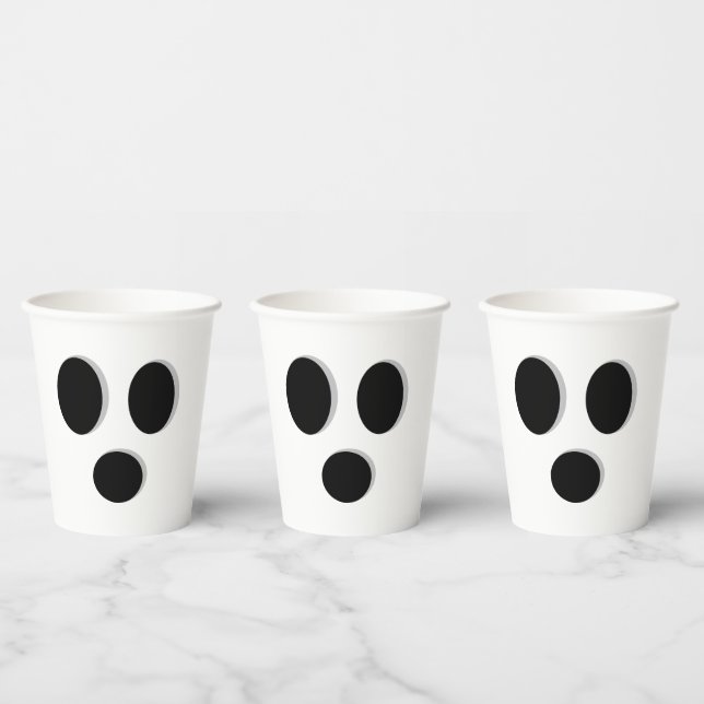 Gobelets En Papier Coupe de papier Face Ghost (Multi)
