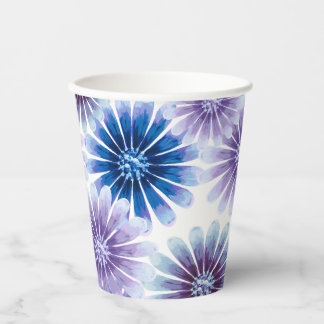 Gobelets En Papier Coupe de papier floral lavande