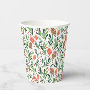 Gobelets En Papier Coupe de papier Light Holiday Greens